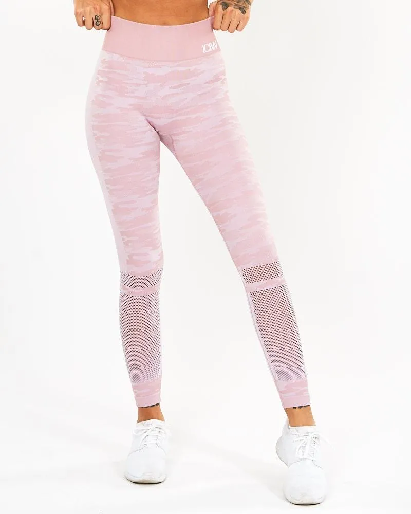 ICIW Seamless Tights Camo - Dusty Pink