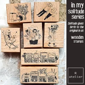 In My Solitude Series Junk Journal Scrapbooking Wooden Stamp