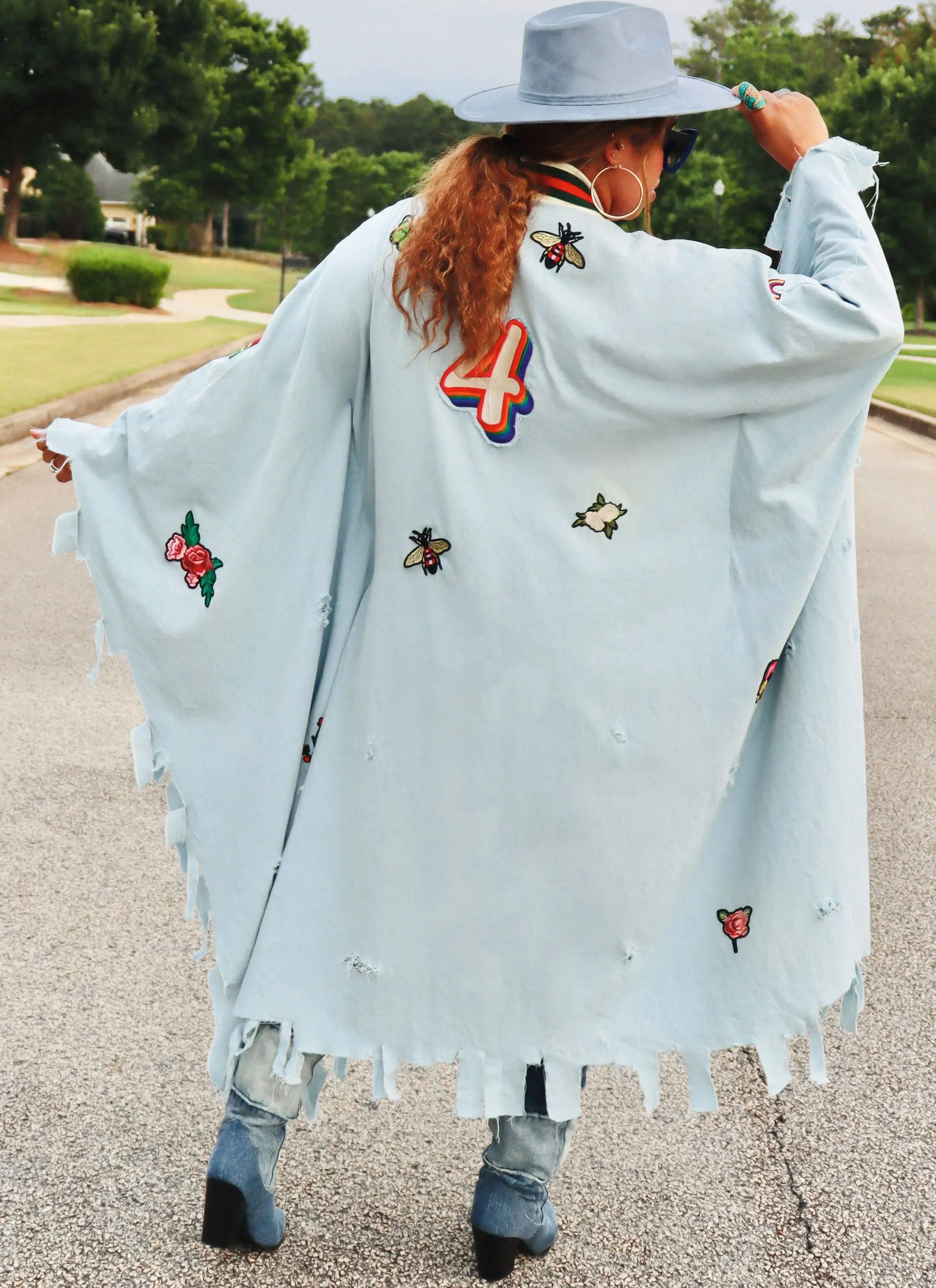 Know Me sewing pattern KM2102 Misses' Bomber Cape by The Corny Rainbow