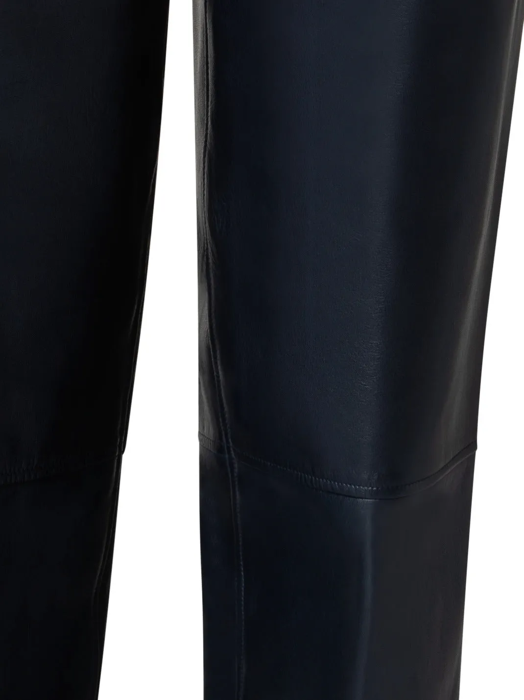 Lambskin Pleated Leather Pants