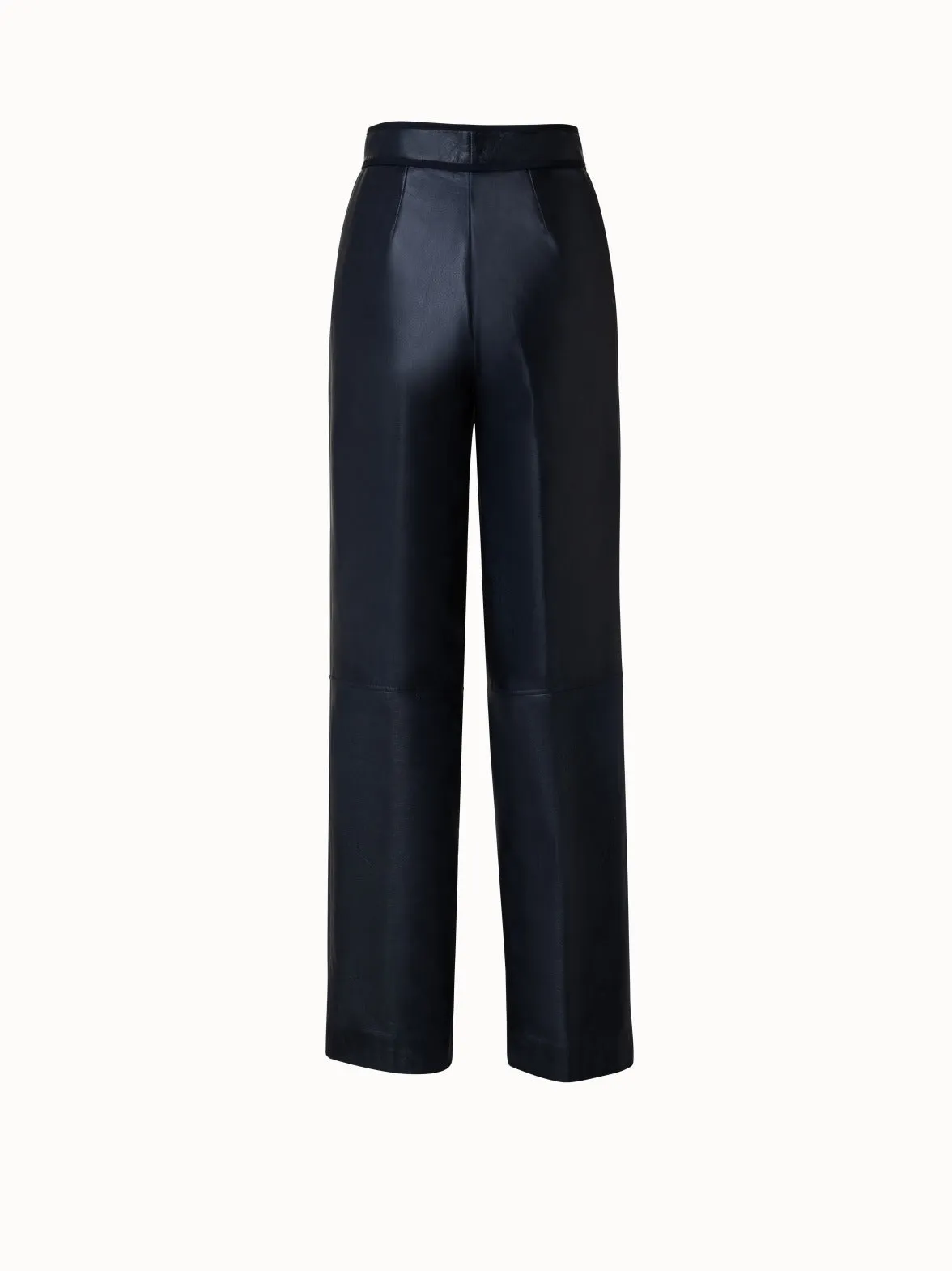 Lambskin Pleated Leather Pants