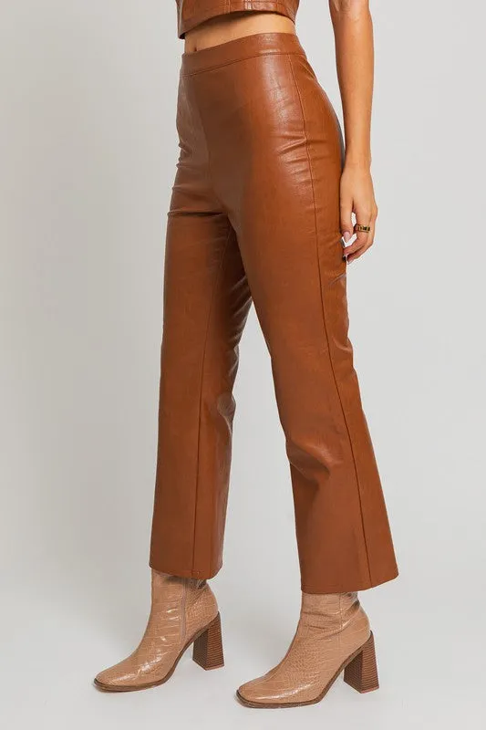 Le Lis Vegan Leather Straight Pants