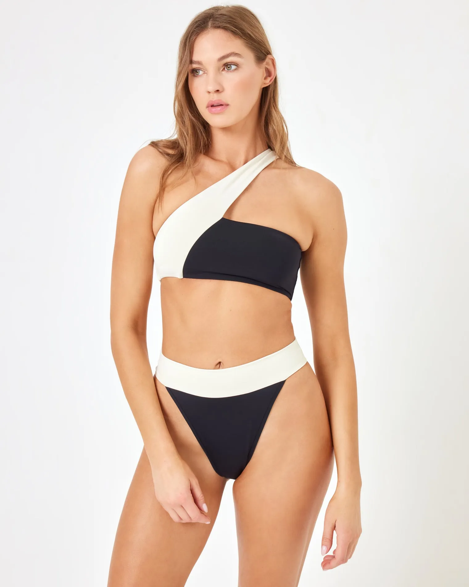 Lola Bikini Bottom - Black-Cream