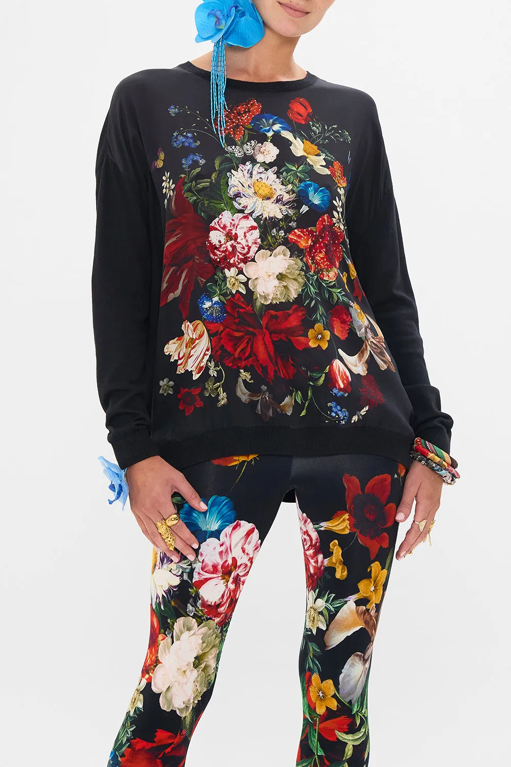 LONG SLEEVE JUMPER WITH PRINT FRONT A STILL LIFE