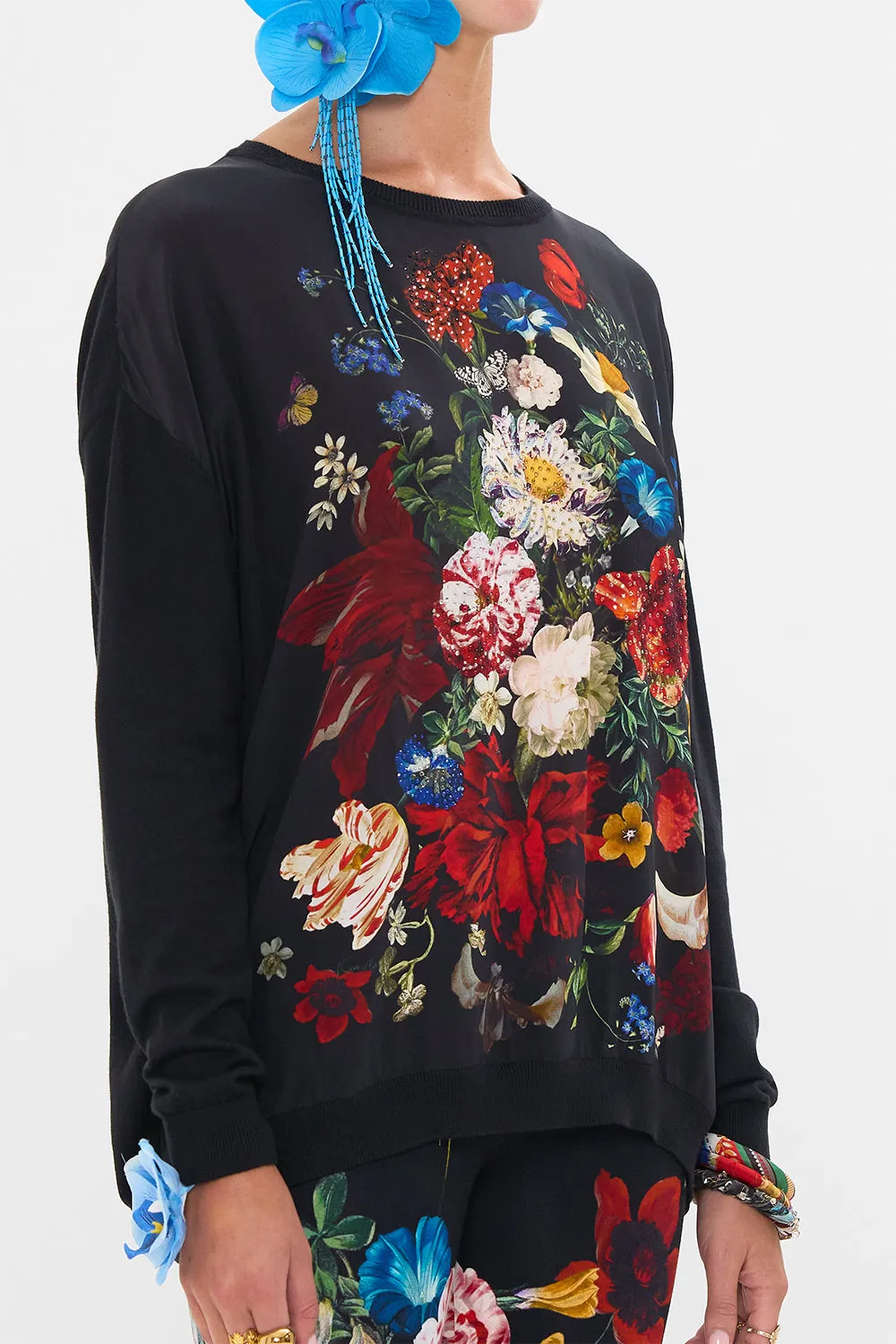 LONG SLEEVE JUMPER WITH PRINT FRONT A STILL LIFE