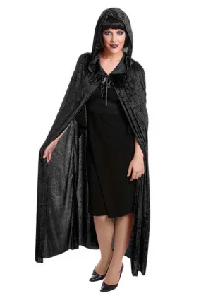 Long Velvet Hooded Cape