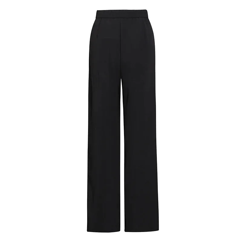 Loose Temperament Wide Leg Pants Female High Waist Minimalist Casual Women's Trouser Clothing Style Fashion