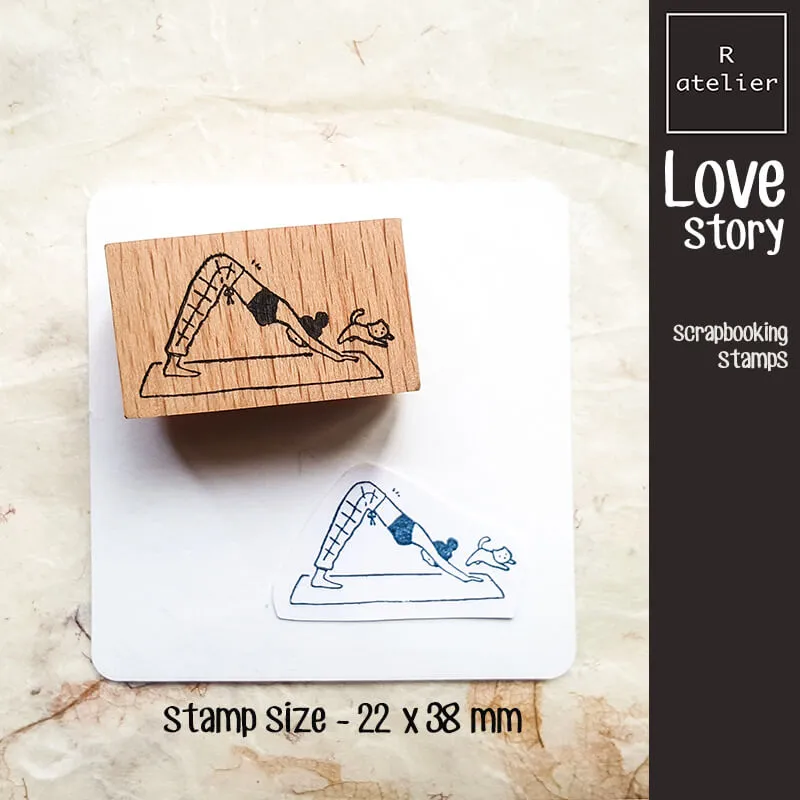 Love Story Scrapbooking Wooden Stamp