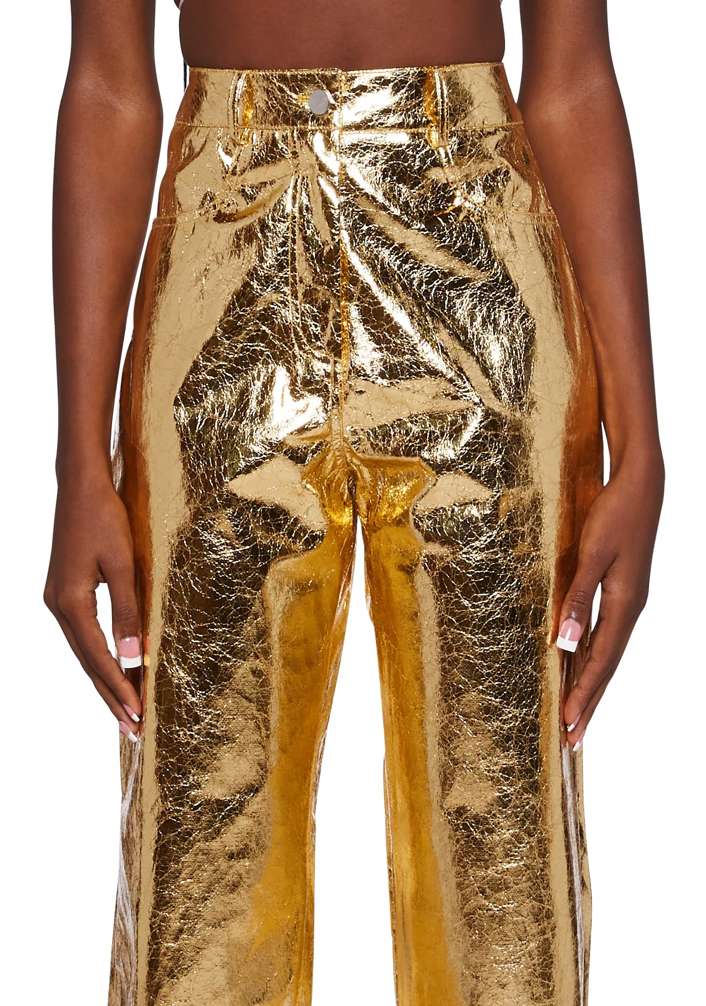 Lupe Metallic Trousers - Gold