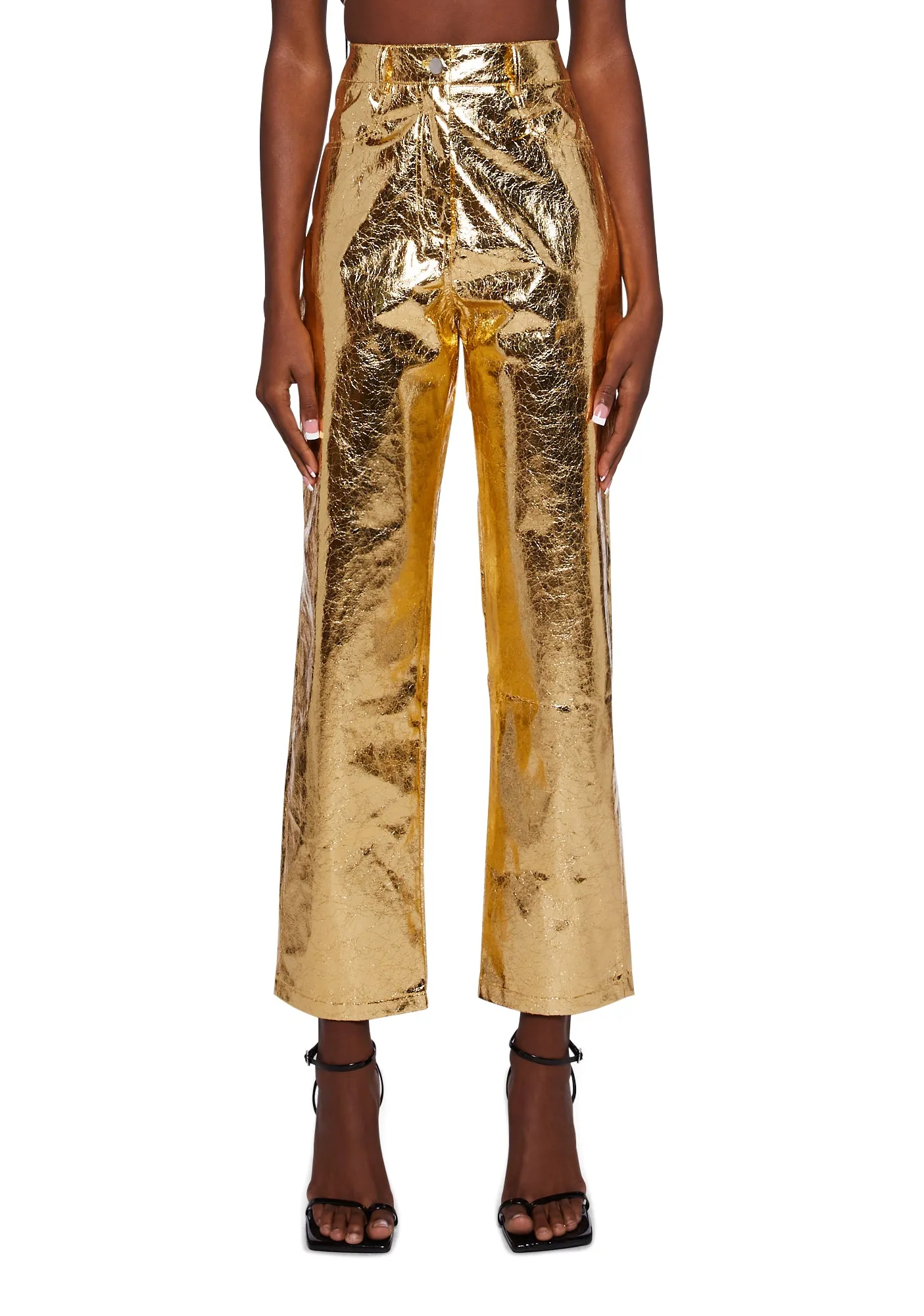 Lupe Metallic Trousers - Gold