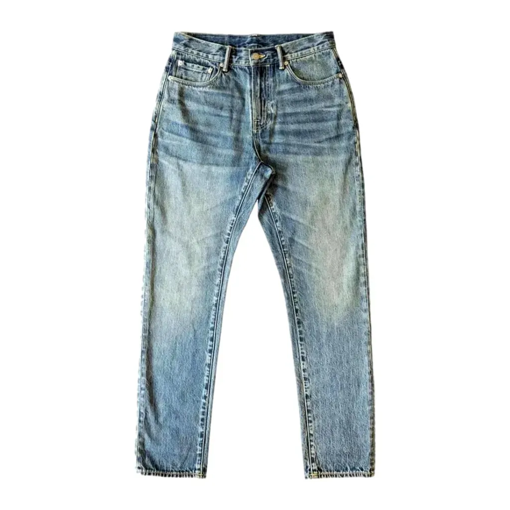 Mid rise tapered men's jeans