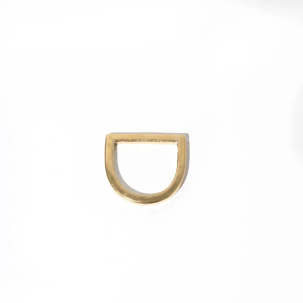 Minimalist Horizon Ring - Brass