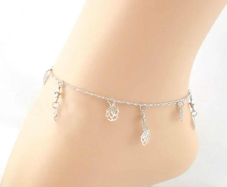 Minimalist Rose Anklet Bracelet