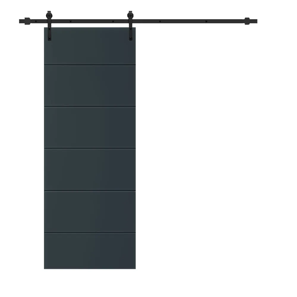 Modern Classic Series Composite MDF Paneled Interior Sliding Barn Door with Hardware Kit