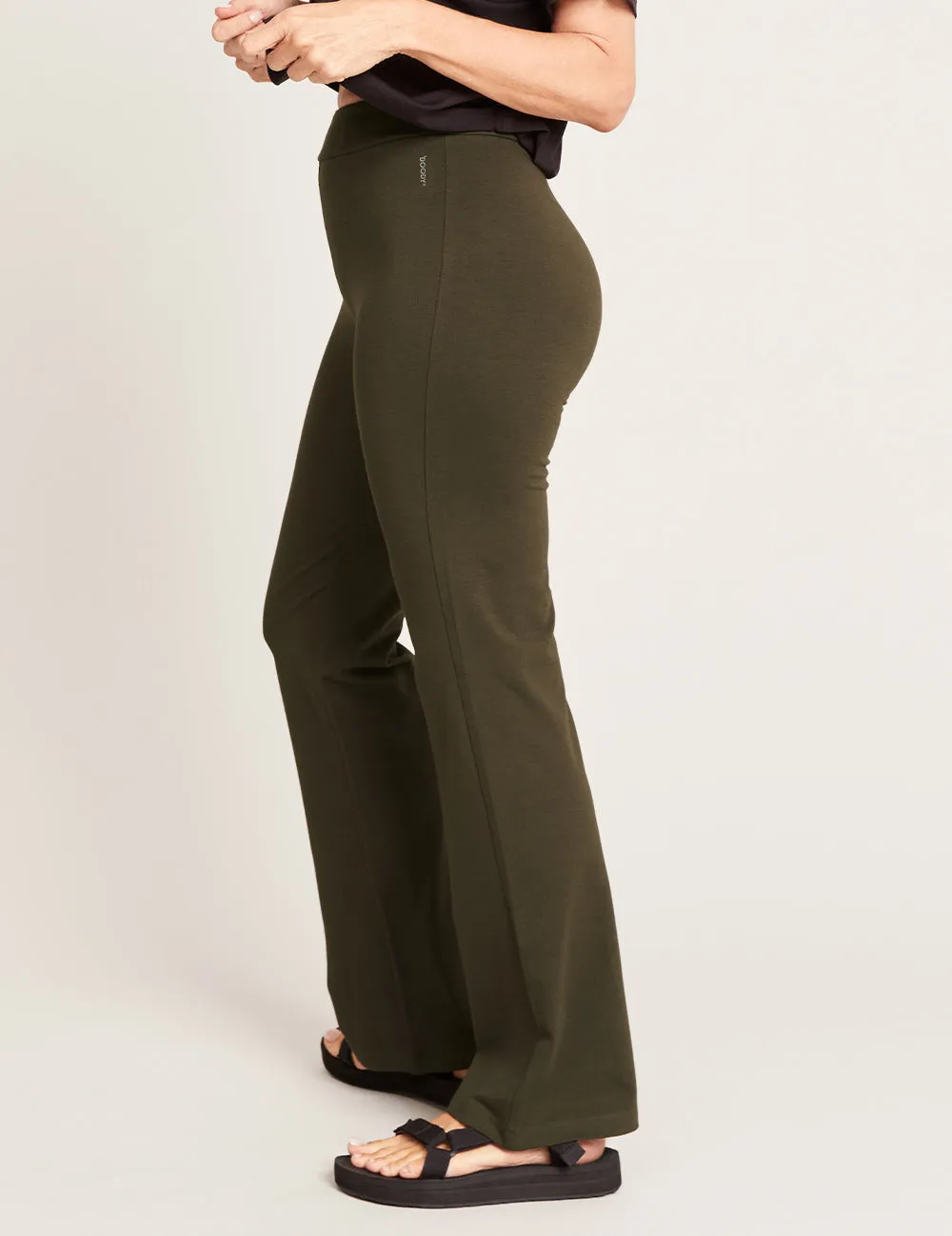 Motivate High Waist Flare Pant - Dark Olive