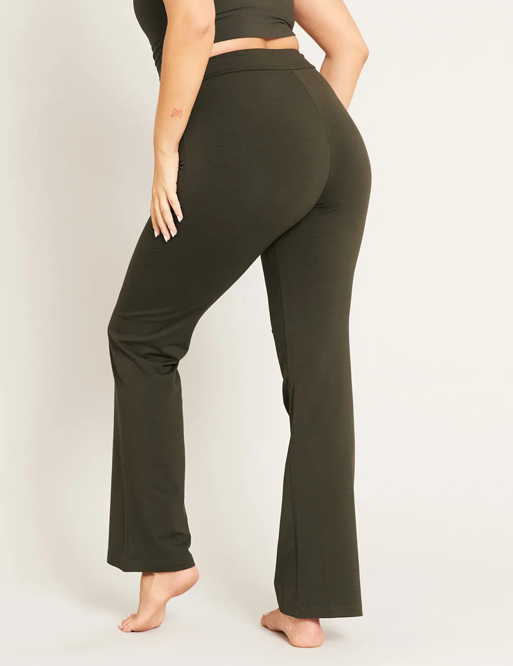 Motivate High Waist Flare Pant - Dark Olive