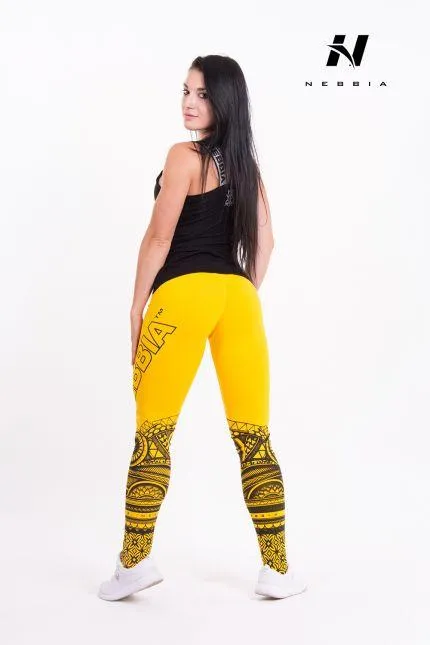 Nebbia Tights Tattoo 215 - Yellow