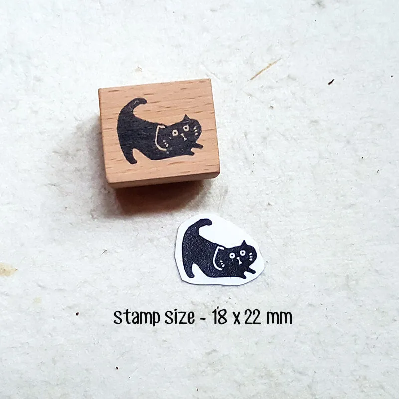 Neko Kitty Cat Scrapbooking Wooden Stamps