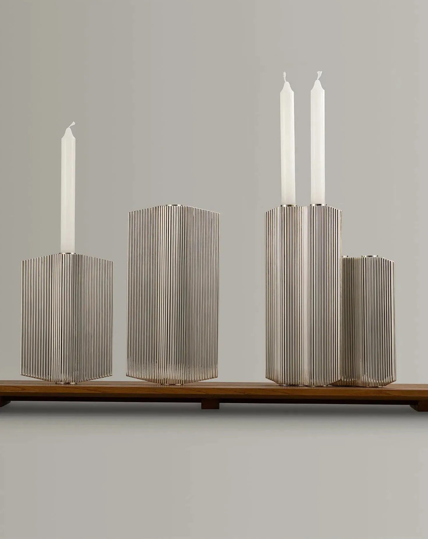 Noé Silver High Candleholder