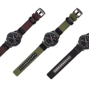 Nylon and Leather Watch Straps Compatible with Fossil Hybrid Gazer