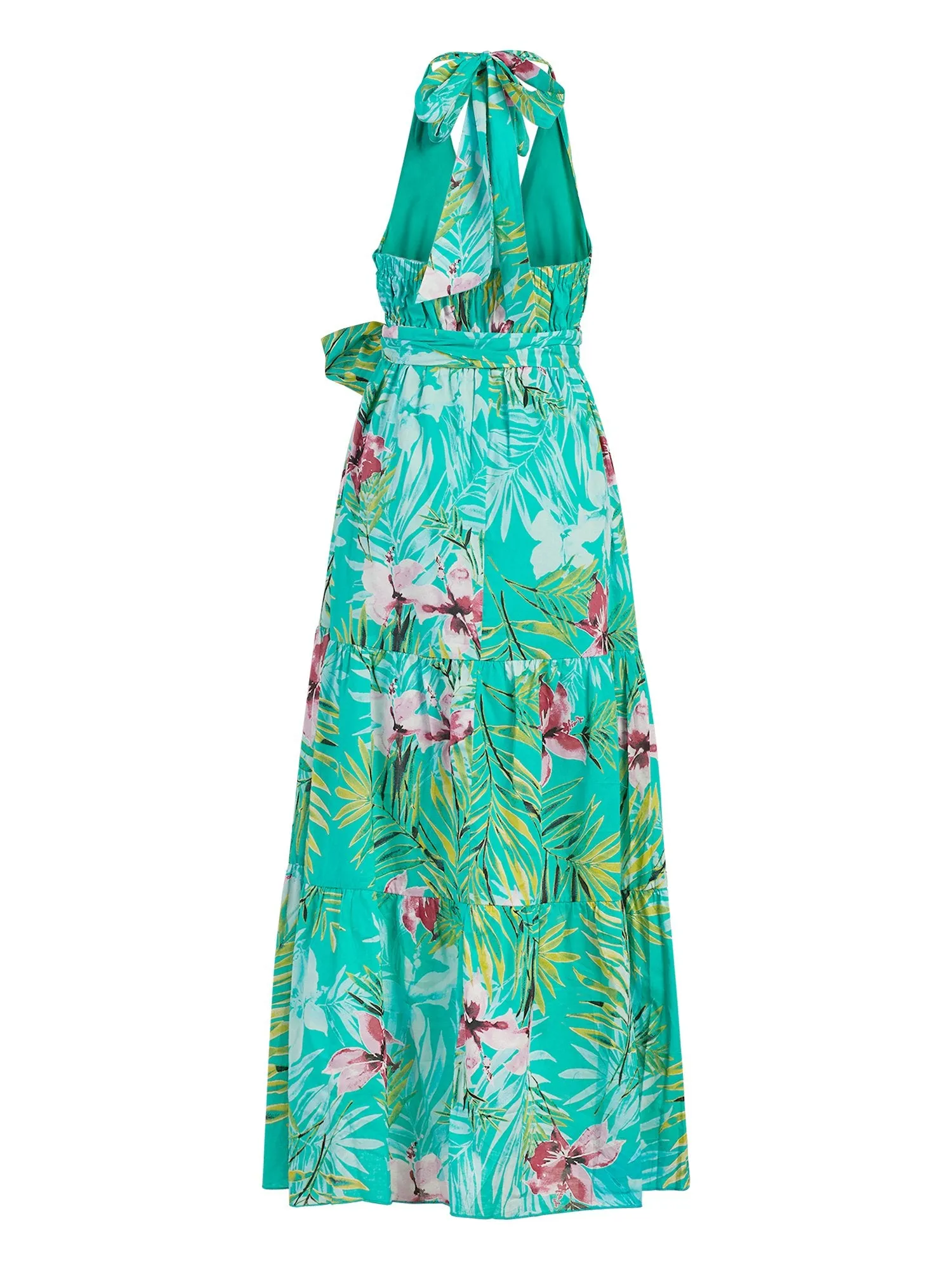 Petite Green Halter Maxi Dress