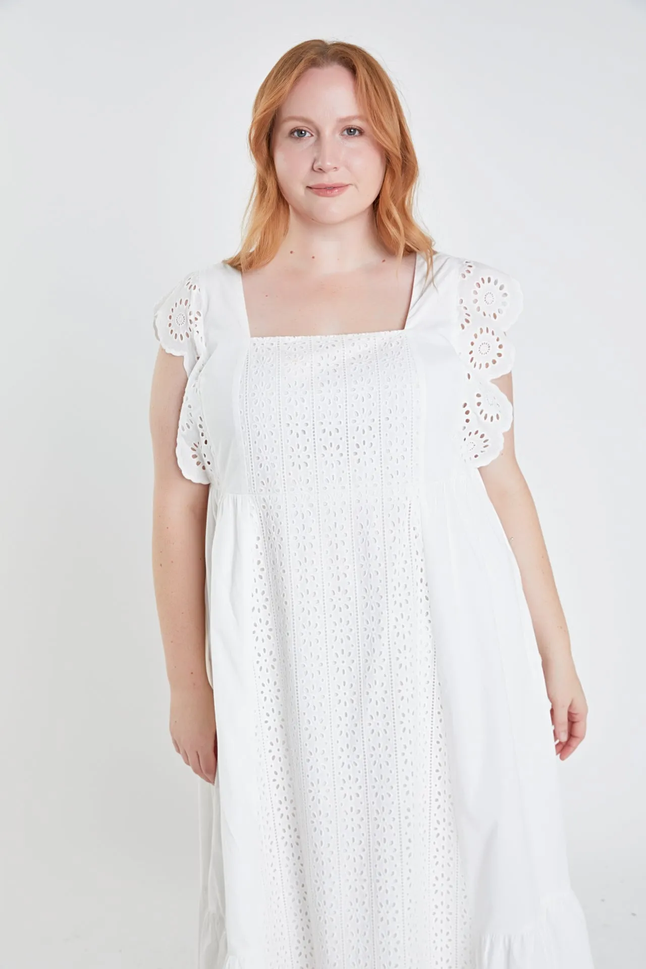 Plus Size Eyelet Maxi Dress