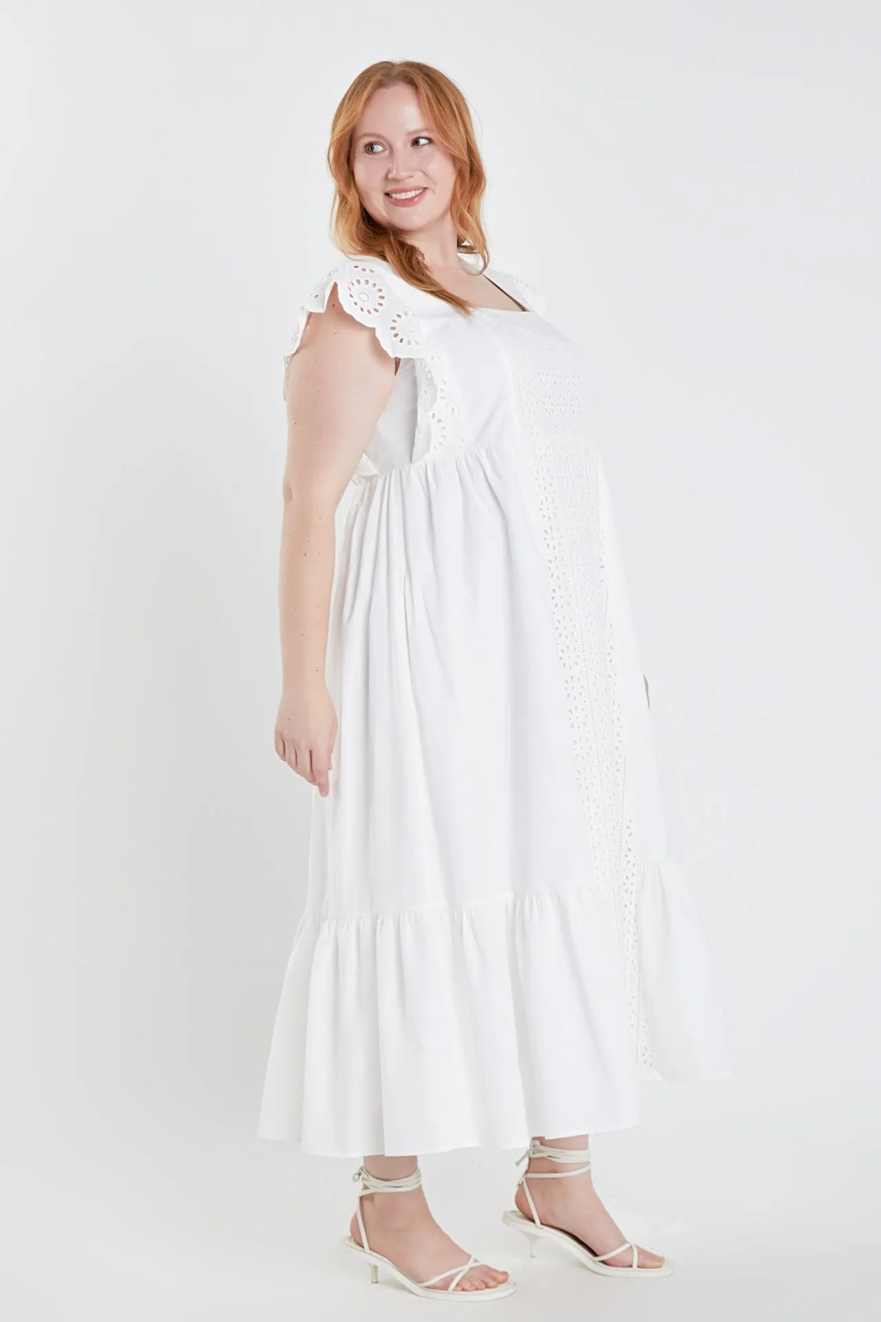 Plus Size Eyelet Maxi Dress