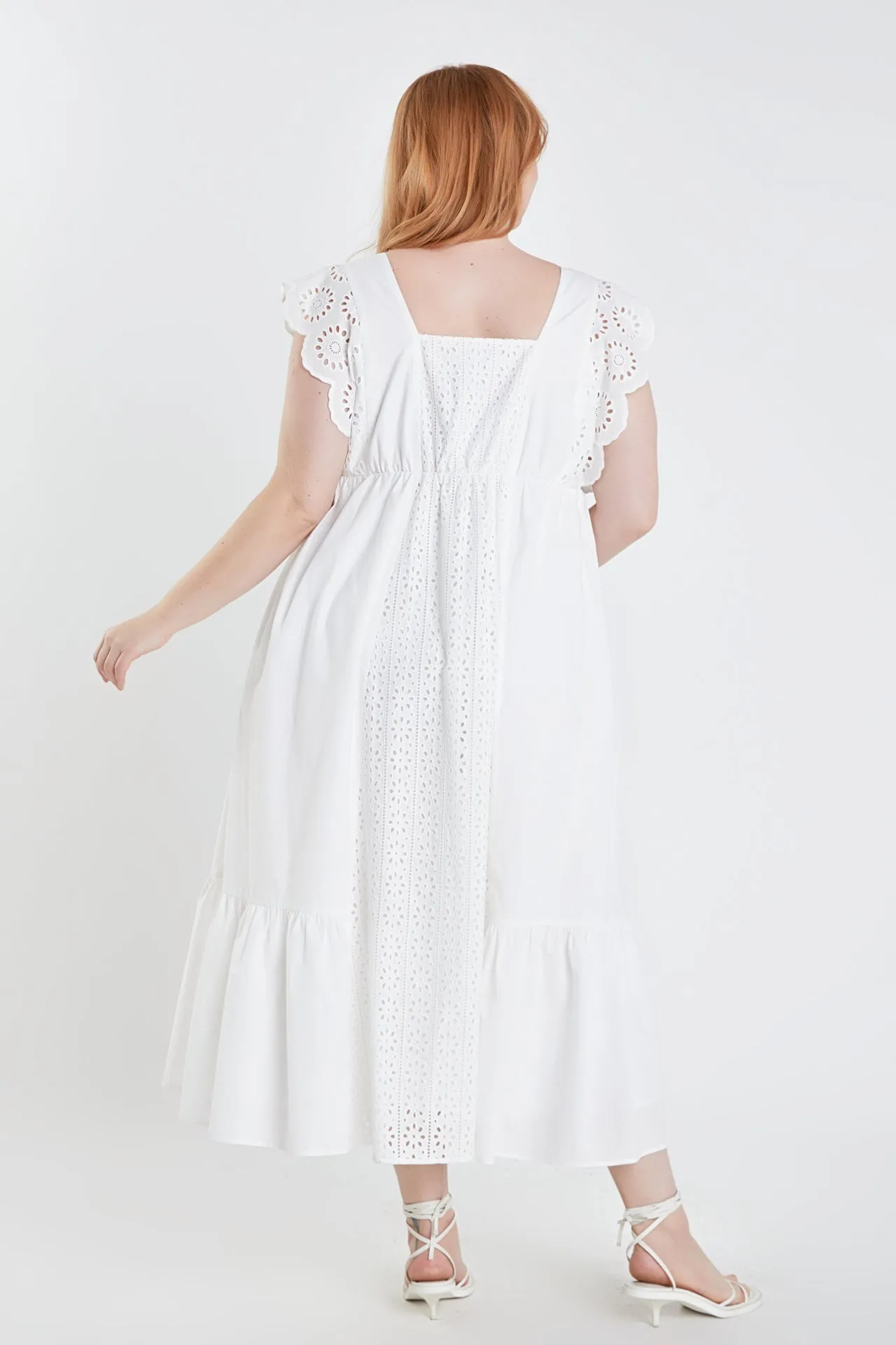 Plus Size Eyelet Maxi Dress