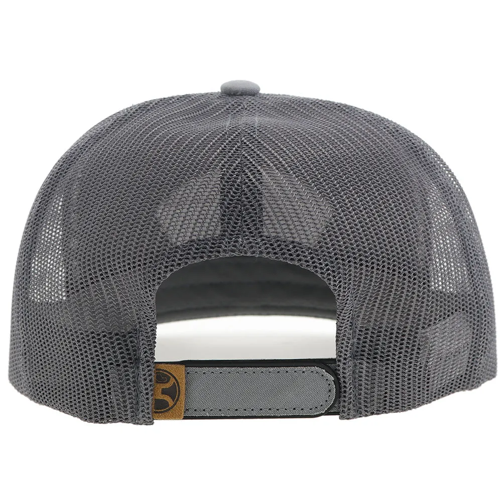 "Cavvy" Punchy Hat Grey w/Leather Patch