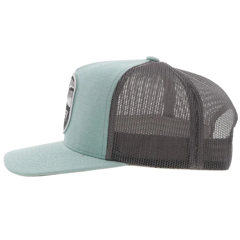 "Cheyenne" Teal/ Grey Hat