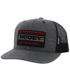 "Horizon" Grey/Black Hat w/Serape/Black Patch