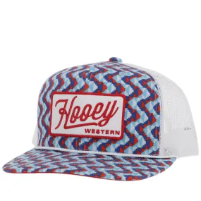 "Lakota" Hat Blue/White w/Red & White Patch