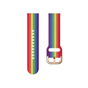 Rainbow Watch Straps compatible with the Fossil Hybrid Tailor, Venture, Scarlette, Charter