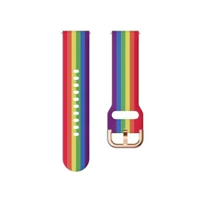 Rainbow Watch Straps compatible with the Kogan Hybrid  Smart Watch