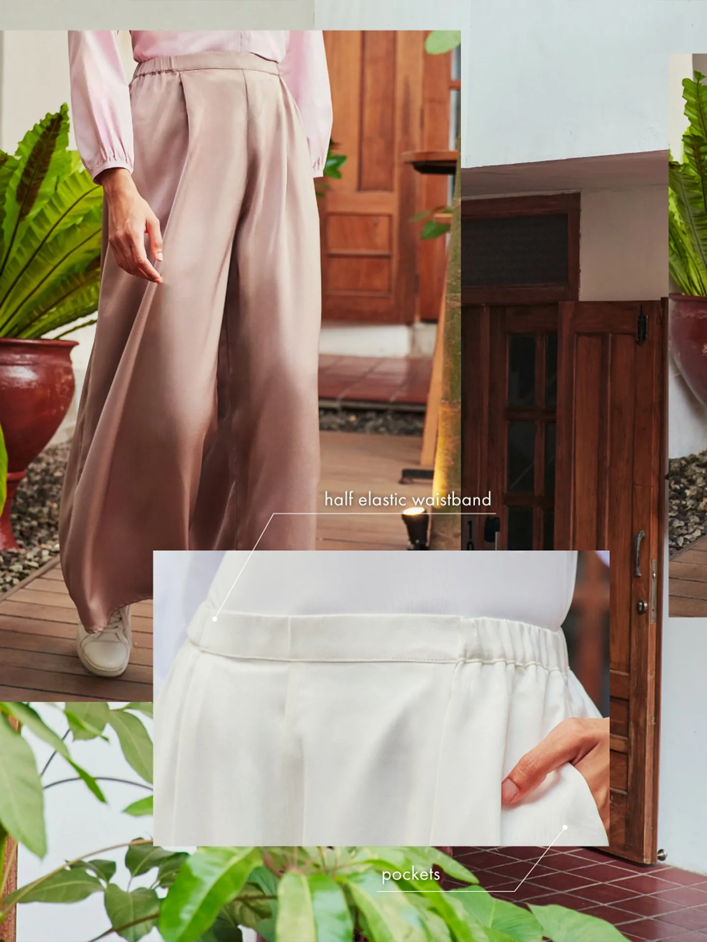 Satin Wide Pants