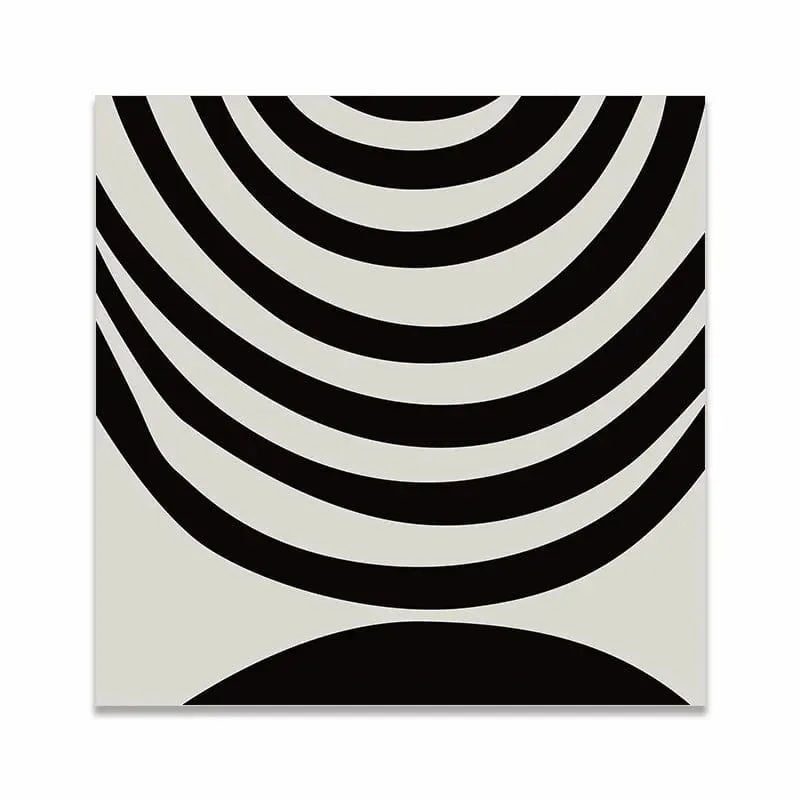 Scandinavian Black and White Abstract Canvas Print | Simple Modern Wall Art for Home, Bedroom, and Living Room Décor