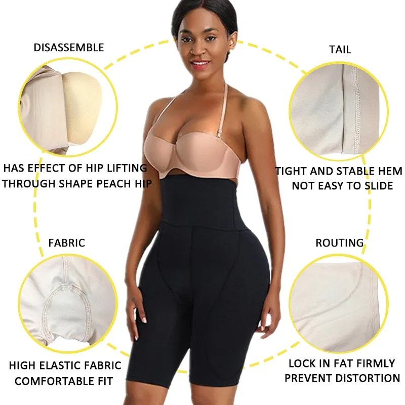 Sexy Women's High Waist Butt Lift Shapewear With Hip Pads