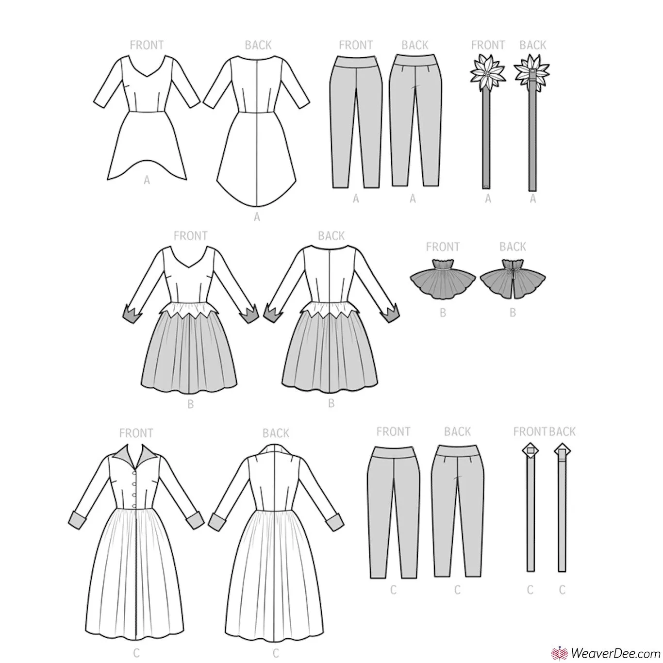 Simplicity Pattern S9632 Misses' Costumes - Retro Halloween