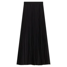 skirt midi pleated - black