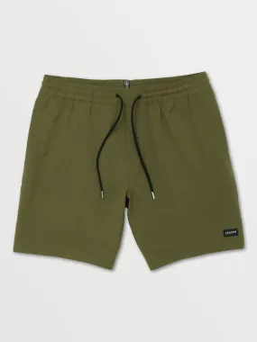 Stones Hybrid Elastic Waist Shorts - Military