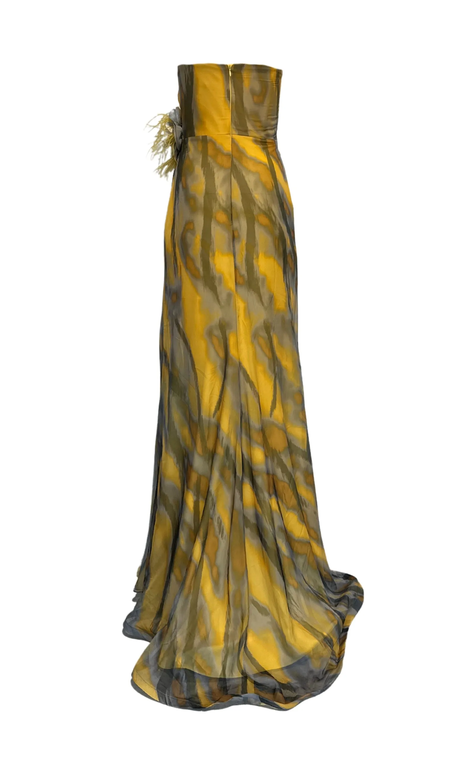 Strapless Yellow Cocktail Dress