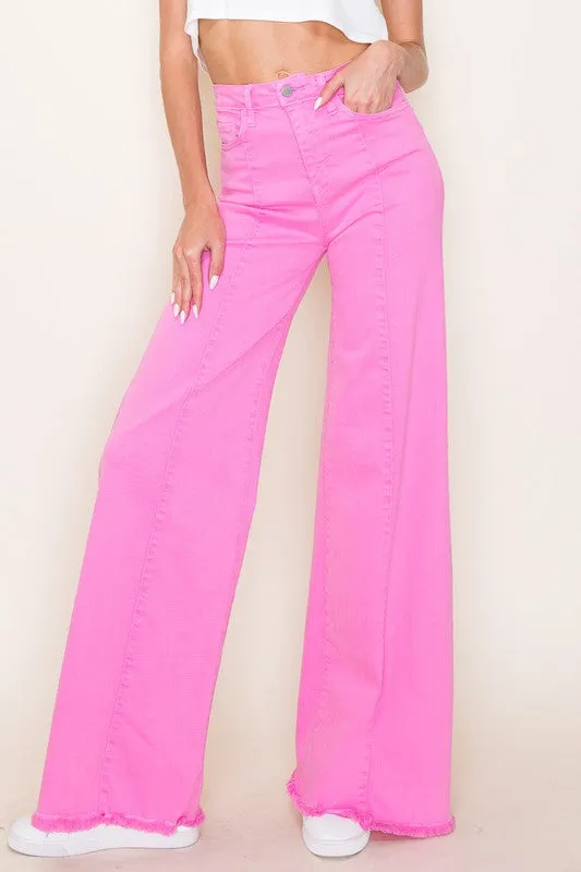 Stretch Wide Leg High Waist Pants