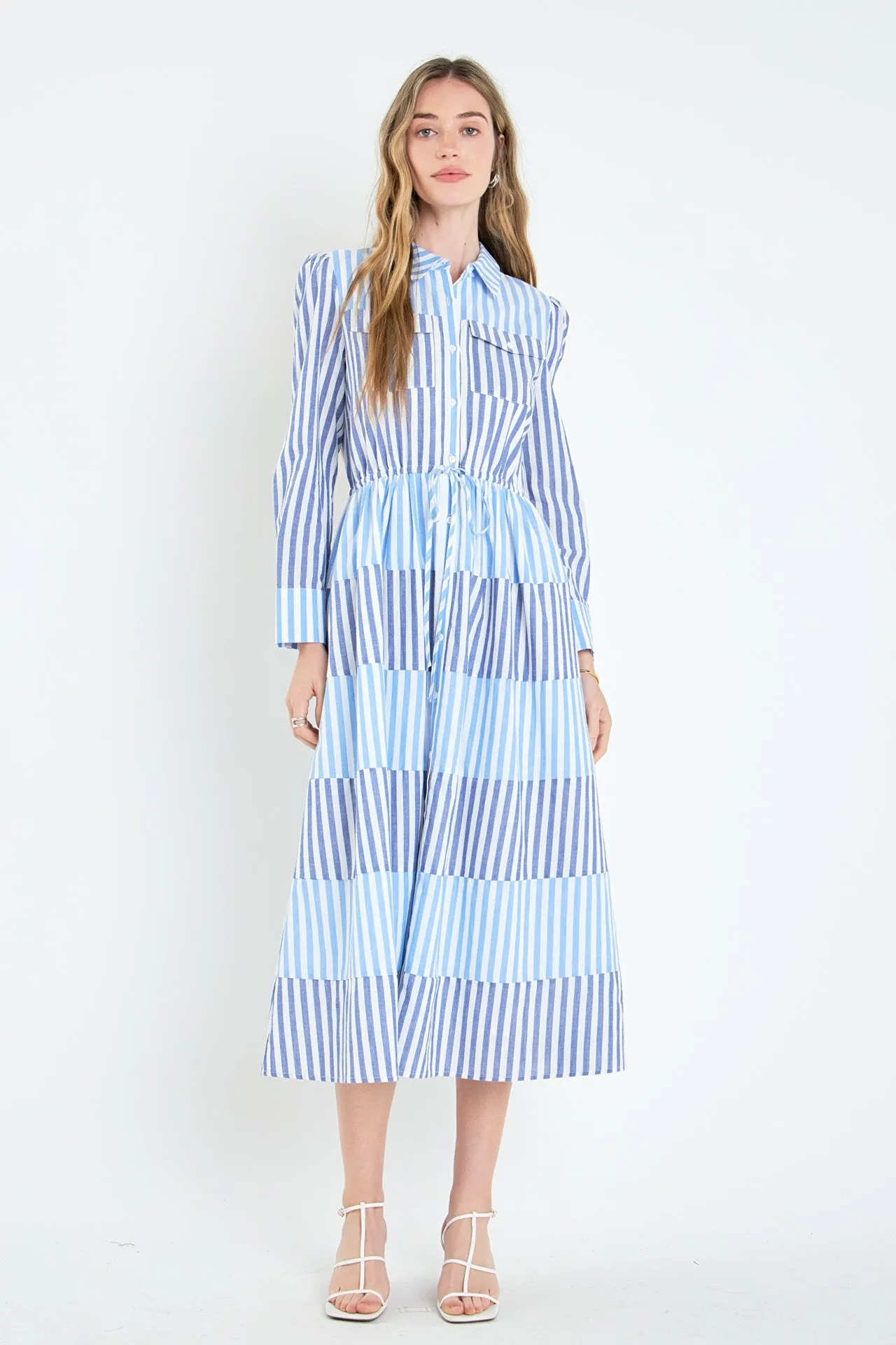 Stripe Block Maxi Dress