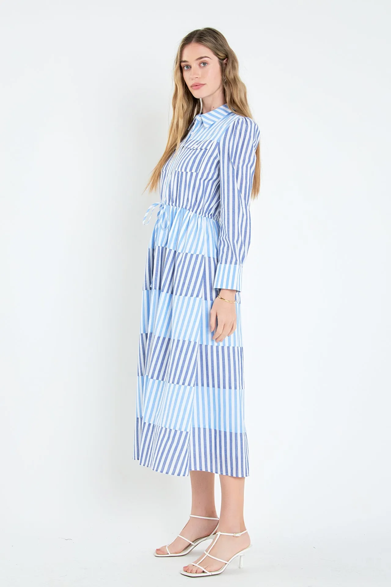 Stripe Block Maxi Dress