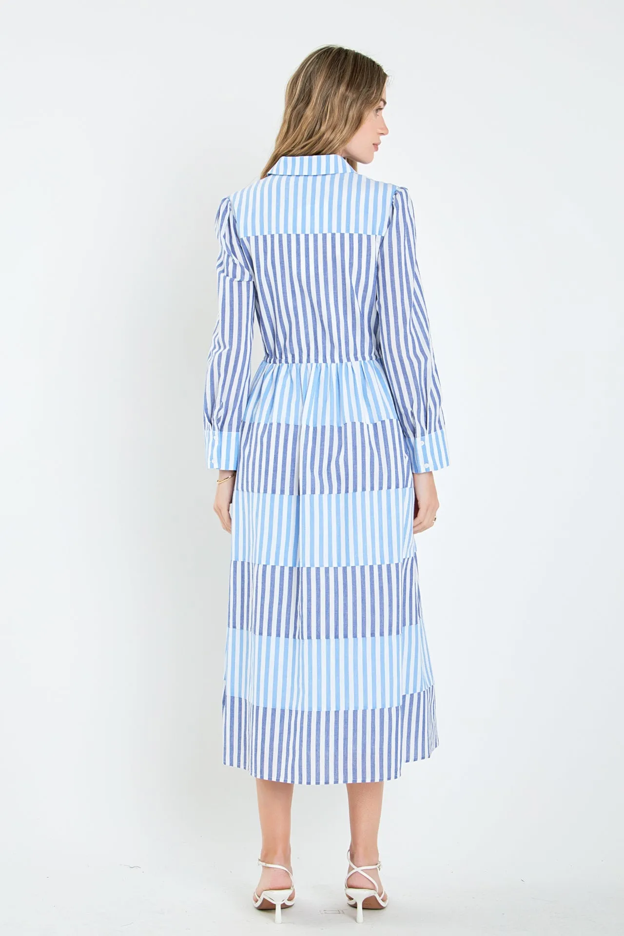 Stripe Block Maxi Dress