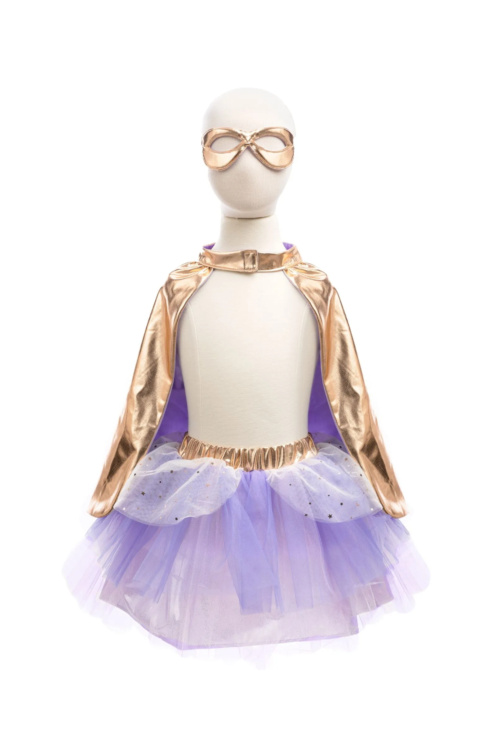 Super-duper Tutu, Cape & Mask, Metallic Rose Gold & Lilac