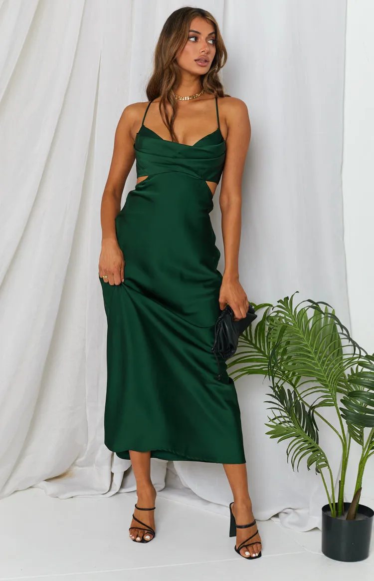 Taleah Cut Out Maxi Dress Green