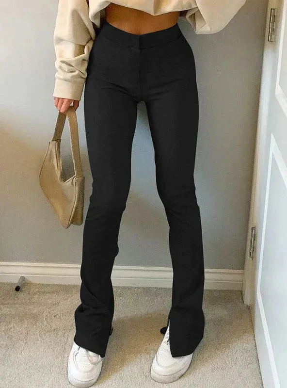 TastyHottie - SLIT TROUSERS HIGH WAIST SPORTS PANT