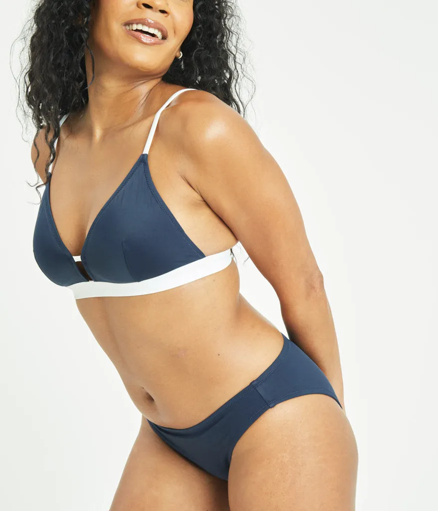 The Bralette & High Waist Swim Bundle: Navy