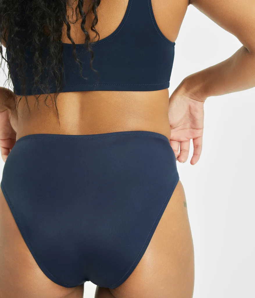 The Bralette & High Waist Swim Bundle: Navy